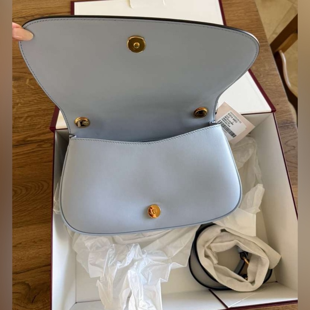 100% Authentic NEW Gucci Blondie Large Top Handle Crossbody Handbag Light Blue - Picture 6 of 13